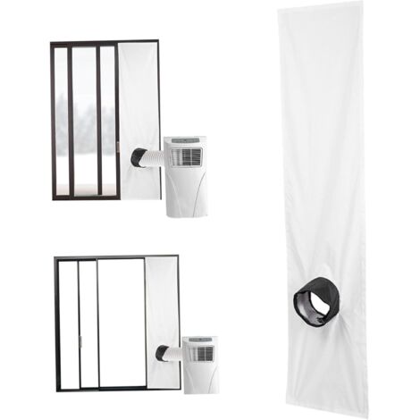 Sello de ventana para aire acondicionado portátil de 200 cm, alfombrilla de fijación impermeable ajustable, kit universal para ventana de aire acondicionado móvil, kit para aire acondicionado de 200 c