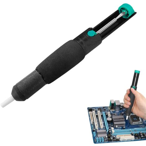 Bomba desoldadora, bomba desoldadora manual, herramienta desoldadora manual con ventosa, herramienta para eliminar juntas de soldadura para componentes electrónicos, reparación de soldadura, color neg