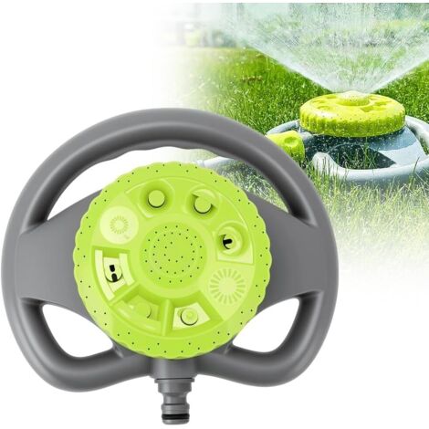 Aspersor automático para jardín, aspersor rotativo de alta calidad con boquillas de precisión para césped, plantas, huertos y zonas de juego infantiles (verde). (1/5)