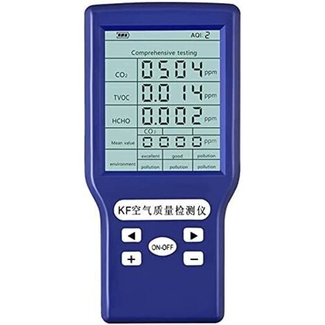 Detector multifuncional de contaminación del aire interior para la medición en tiempo real de la calidad del aire y la detección de formaldehído, con pantalla digital.