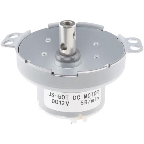 Motorreductor micro DC Nazalus-Vente JS-50, accesorios para motor de plato giratorio con engranajes metálicos, motor síncrono eléctrico de alta velocidad para exhibidores, manualidades, iluminación, 5 (1/5)