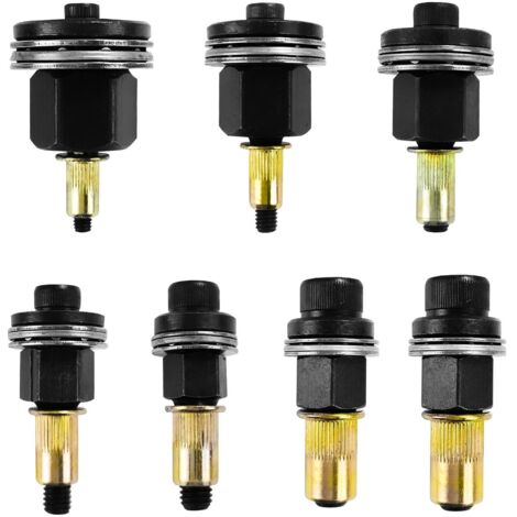 Juego de 7 tuercas remachables manuales, kit de mandril para remachadora neumática, alicates de inserción roscados, remachadora manual, adaptador para remachadora para juegos de cabezas de remache M3, (1/5)