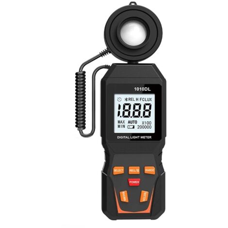Medidor de lux digital 1010D, luminancia máxima de 200.000 lux, lux FC, prueba de luminómetros, fotómetro, luminómetro LCD automático. (1/5)