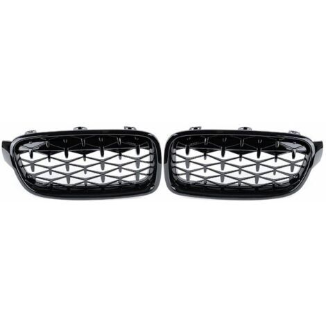 Parrilla de riñón de diamante negro brillante para BMW Serie 3 F30 F31 F35 F80 Sedan Estate Touring 13-19 (1/5)