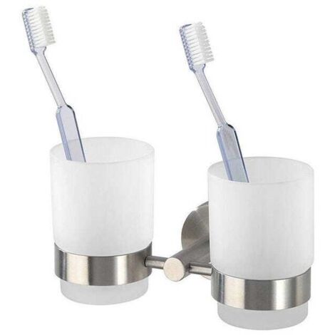 Soporte para cepillos de dientes - acero inoxidable (1/2)
