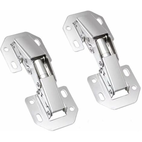 Bisagras de cierre automático, bisagras de 90 grados para puertas de armarios, bisagras invisibles para muebles, ideales para puertas de armarios de cocina, 77 mm, 2 unidades. (1/5)
