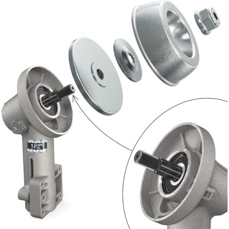 1PZ FG7-FS1 Cabezal de engranaje de 10 dientes para cortacésped, repuesto para STIHL FS120 FS200 FS220 FS250 FS400 FS450 Engranaje cónico universal para desbrozadoras