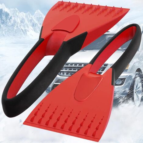 Juego de 2 rascadores de hielo para coche, rascador de hielo para coche, rascador de parabrisas para coche, para parabrisas trasero y ventanas laterales, herramienta rascadora de hielo de invierno