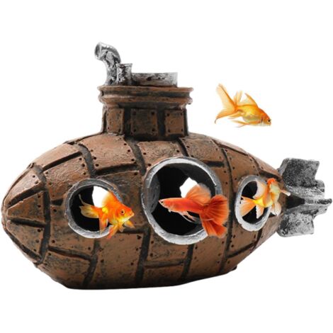 Decoración subacuática para acuario en resina, adorno para acuario, decoración para peces, adornos para acuario, decoraciones para acuario, decoración para acuario para lagartos, bettas y camarones. (1/5)