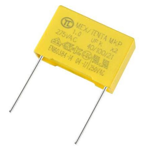Condensador de seguridad de película de polipropileno 1uF 275V X2 MKP 5 piezas (10 mm)