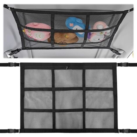 Red de almacenamiento para techo de coche, bolsa organizadora para coche, almacenamiento para coche, red universal para equipaje de techo de coche, para la mayoría de vehículos comunes, SUV, furgoneta (1/5)