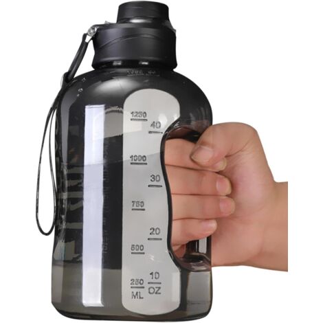 Botella de agua 1700 ml, a prueba de fugas, portátil y reutilizable Botella de agua deportiva para adultos, ideal para acampar, hacer senderismo, ir al gimnasio y para viajes al aire libre (para muj (1/5)