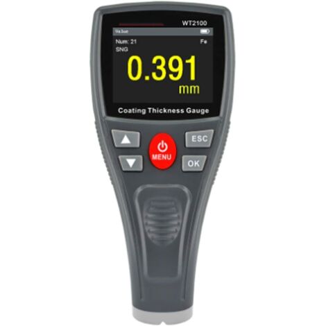 WT2100 Instrumento de medición 3 en 1 Mini medidor digital de espesor de película de recubrimiento para automóviles, probador de pintura, pantalla LCD a color (1/4)