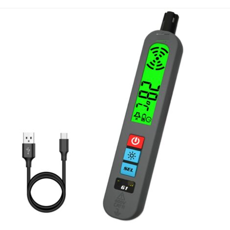 Detector de gas recargable, detector de fugas de gas natural con vibración, alarma visual y sonora, bolígrafo detector multigás para el hogar, butano, propano, autocaravana (1/5)