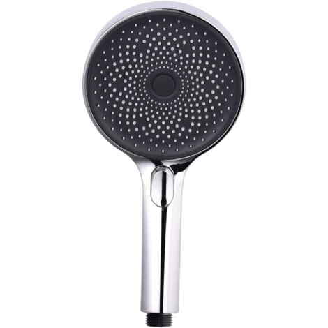 Cabezal de ducha, ducha de mano grande de 130 mm, tres tipos de chorro, conjunto de ducha cromado de alta calidad. (1/5)