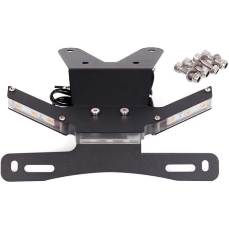 Soporte de matrícula con intermitentes, guardabarros trasero y eliminador de guardabarros para motocicletas Kawasaki Ninja 250 2013-2017, Ninja 300, Z 250 2013-2018 y Z 300 2015-2018. (1/5)