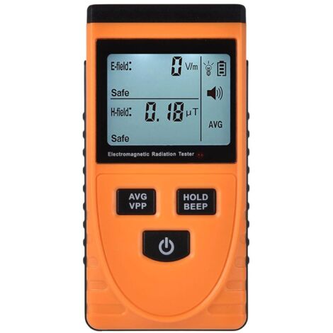 Probador digital - Detector de radiación electromagnética, contador dosímetro portátil con pantalla LCD, detector de radiación radiactiva para el hogar y la oficina. (1/5)