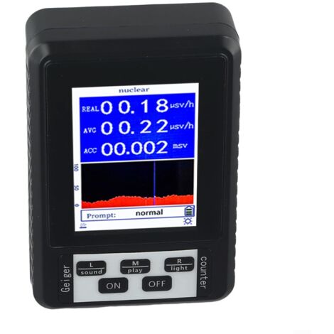Dosímetro digital portátil de radiación con detector de radiación nuclear Geiger. (1/5)