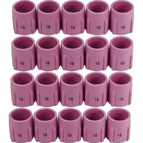 53N8915 D24.0 x 34mm Boquilla de alúmina para lente de gas TIG con copas de cerámica, compatible con antorchas de soldadura TIG SR DB WP17 18 26 (20 unidades) (1/3)