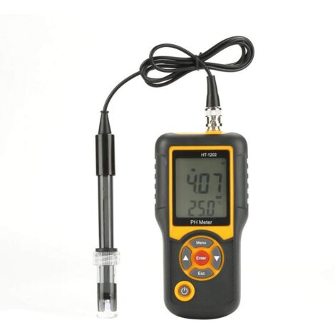 Medidor de pH de alta precisión HT-1202, analizador digital de calidad del agua, medidor de pH de 0 a 14 (1/3)
