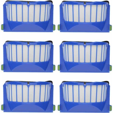 Paquete de 6 filtros de repuesto para aspiradoras iRobot Roomba 600, 605, 610, 620, 630, 650 y 660. (1/5)