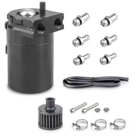 Accesorios para modificación de automóviles: depósito de aceite transpirable con filtro de aire, depósito de recuperación transpirable de cabeza plana. (1/5)