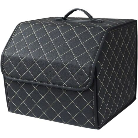 Bolsas de lujo de piel sintética (PU) aptas para maleteros de coche, de gran capacidad, impermeables, adecuadas para coches, SUV y camiones. (1/5)
