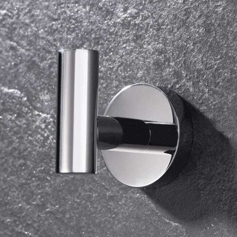 Ganchos para toallas, toallero de pared, soporte para toallas de baño, toallero, estante de almacenamiento de acero inoxidable SUS304 (pulido 1) (1/4)