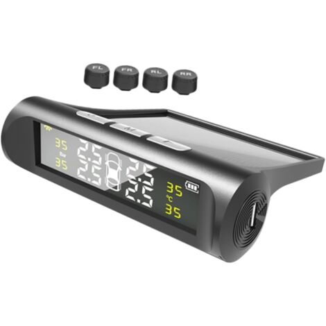 Barra sensora de presión de neumáticos, manómetro digital, monitores de presión de neumáticos, manómetros de presión de neumáticos para neumáticos Abdos Black (1/5)