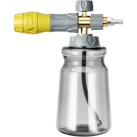 Herramienta de limpieza a presión, pulverizador de espuma para coche, capacidad de agua de 1000 ml, fácil de conectar, material resistente, versátil para exteriores, 9,84 x 3,94 pulgadas. (1/5)