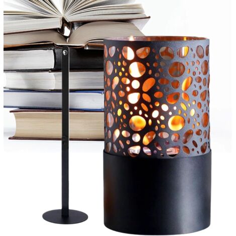 Quemador de alcohol - Decoración artística portátil de hierro de doble capa para el hogar  Lámpara de mesa con forma de chimenea, ideal para Acción de Gracias, fiestas de cumpleaños, oficinas, hogares (1/5)