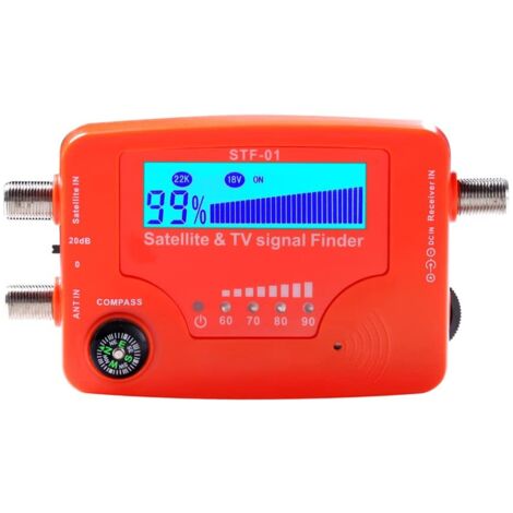 Buscador de satélites de TV profesional con brújula de alta sensibilidad, medidor de señal de satélite para medir la intensidad de la señal de satélite de TV.