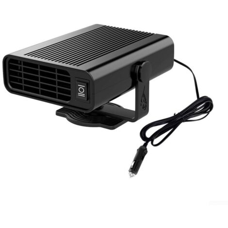 Calefactor y ventilador portátil para coche de 12 V, calentamiento rápido, desempañador y descongelante, calefactor interior para coche de invierno con calentamiento rápido (negro) (1/5)