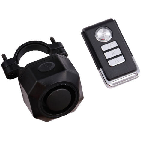 Alarma para bicicleta, alarma antirrobo de 113 dB con control remoto, alarma impermeable con sensor de movimiento por vibración para motocicleta, scooter, bicicleta, puerta (1/5)