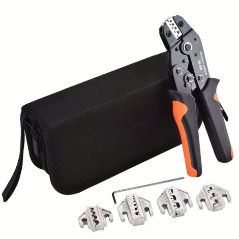 Kit de cambio de mordazas para herramienta de crimpado de trinquete SN-58B, alicates de crimpado para servicio automotriz, con 4 pares de mordazas. (1/5)
