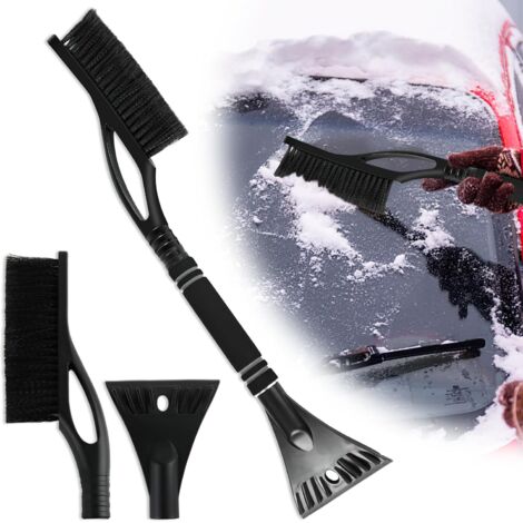 Raspador de hielo para parabrisas de coche, raspador 2 en 1 con cepillo para nieve, raspador de nieve con mango de espuma, cepillo para nieve extraíble para coches, camiones y SUV.