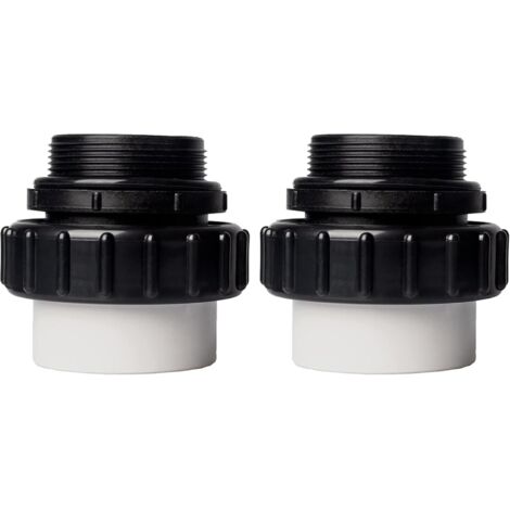(Paquete de 2) Conectores de PVC de alta temperatura de 2" MIP x 2,37" compatibles con bombas de piscina Pentair Whisperflo e Intelliflo, conectores para bombas de piscina de apriete manual, reemplazo (1/5)