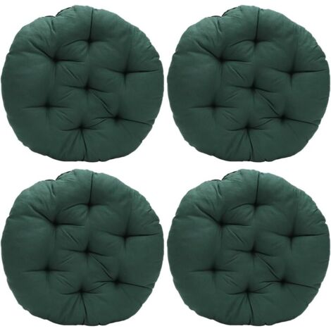 Juego de 4 cojines redondos para silla de 40x40x3 cm - Cómodos cojines para asientos, aptos para interiores y exteriores - Cojines para sillas y suelos, ideales para comedor, sala de estar y oficina ( (1/5)