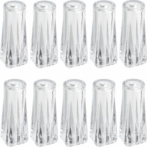 Juego de 10 colgantes transparentes para persianas, accesorio para colgar relojes con cordón, accesorio para cortinas. (1/5)