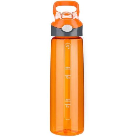 Botella de agua sin BPA, a prueba de fugas y resistente al desgaste, con una gran capacidad de 700 ml, para vasos deportivos sin boquilla (color: azul). (1/4)