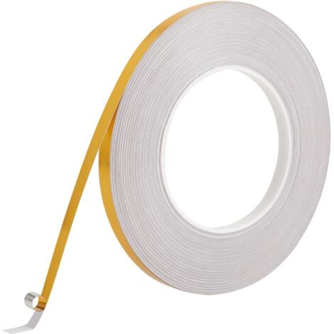 Cinta de PVC chapada en oro, 50 m x 5 mm, cinta metálica decorativa con efecto cepillado, aplicación directa, efecto espejo brillante, borde autoadhesivo
