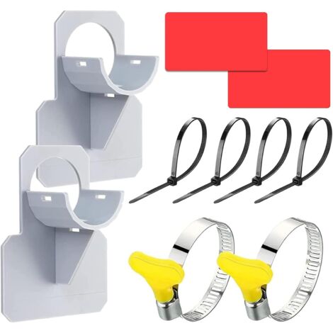 Soporte para manguera de piscina, 2 soportes de plástico para manguera de piscina, soporte para manguera de agua, evita que la manguera se caiga, accesorio para piscina, para mangueras con un diámetro (1/5)
