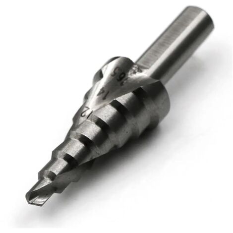 Broca escalonada de 4-16,5 mm, broca helicoidal de acero de alta velocidad, escariador multifunción, cortador de metal práctico para carpintería, abridor de agujeros, 1 pieza (1/5)