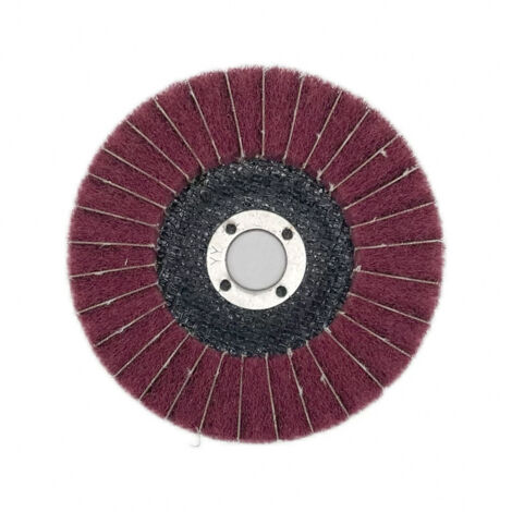 Juego de 5 discos de pulido de láminas de nailon, 100 mm x 16 mm, grano 240, disco de fibra abrasiva, ruedas de pulido para amoladora angular (1/5)