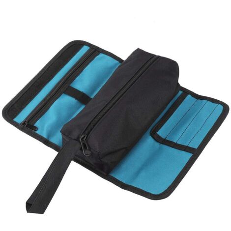 Bolsa de herramientas enrollable, bolsa de almacenamiento de herramientas, bolsa de herramientas pequeña vacía, kit de herramientas, bolsillos enrollables plegables, kit de herramientas plegable, orga (1/5)