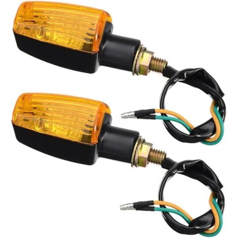 Intermitentes para motocicleta de 4 piezas - Luces de señalización intermitentes de 6 voltios con lente ámbar - Luz universal (1/5)