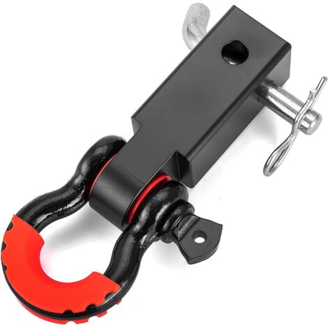 Receptor de enganche universal de 2 pulgadas con grillete en D de 3,5 pulgadas y pasador de bloqueo de 1 pulgada, compatible con receptores de enganche de 2 pulgadas para UTV, ATV, SUV y camiones.