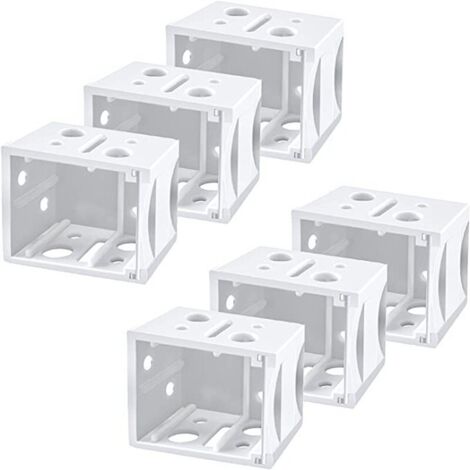 6 juegos de persianas de 1 pulgada, código de montaje izquierdo y derecho, accesorios de soporte de montaje de plástico blanco (1/5)