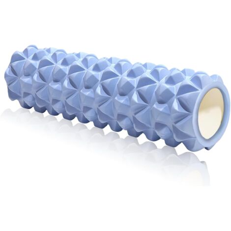 Rodillo de yoga de espuma con textura 3D y función de masaje (azul) (1/5)