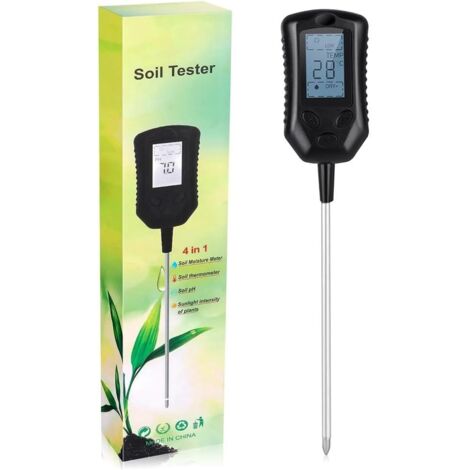 Medidor 3 En 1 Para Suelo | Mide Humedad, PH Y Luz | Sonda Sin Baterías | Para Plantas De Interior Y Jardín